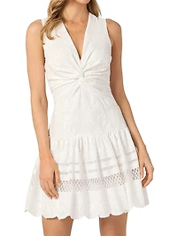 Genivieve Eyelet A-Line Minidress