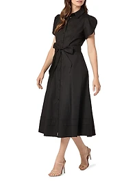 Adaya Poplin Midi-Shirtdress