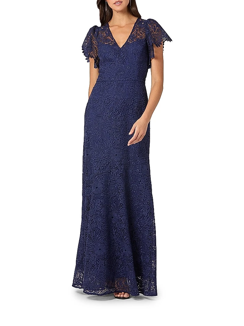 Manuela Lace V-Neck Maxi Dress