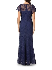 Manuela Lace V-Neck Maxi Dress