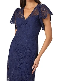Manuela Lace V-Neck Maxi Dress