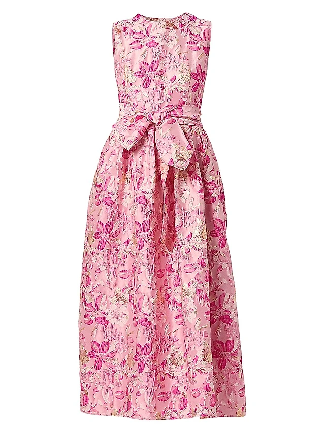 hutch darby floral jacquard midi dress Hutch Darby Floral Jacquard Midi Dress