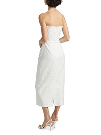 Sadie Embellished Lace Strapless Cocktail Dress