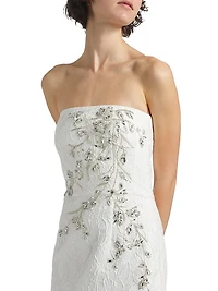 Sadie Embellished Lace Strapless Cocktail Dress
