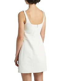 Claire Flower Appliqué Minidress