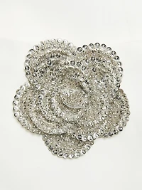 Claire Flower Appliqué Minidress