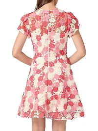 Everlie Floral Lace Fit & Flare Minidress