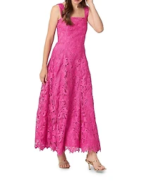 Vina Floral Lace Midi-Dress