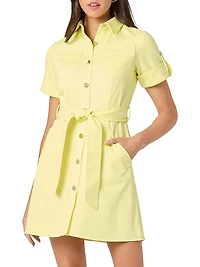 Corie Denim Tie-Waist Minidress