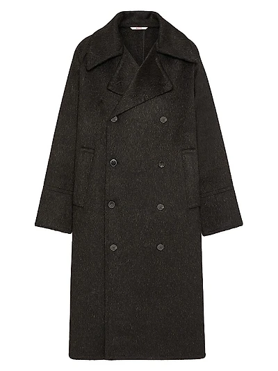 Double-Breasted Mohair Wool Jacket