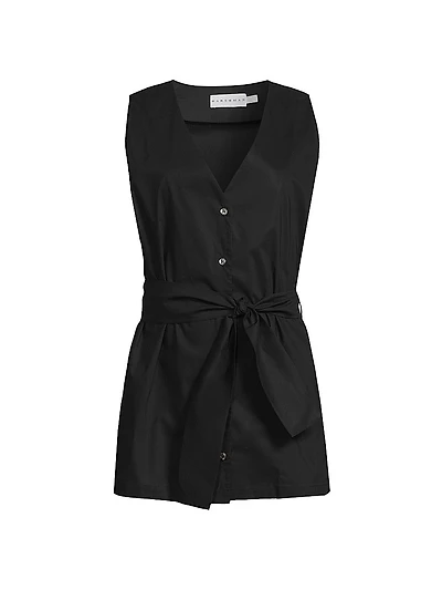 Reya Belted Sleeveless Top
