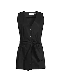 Reya Belted Sleeveless Top