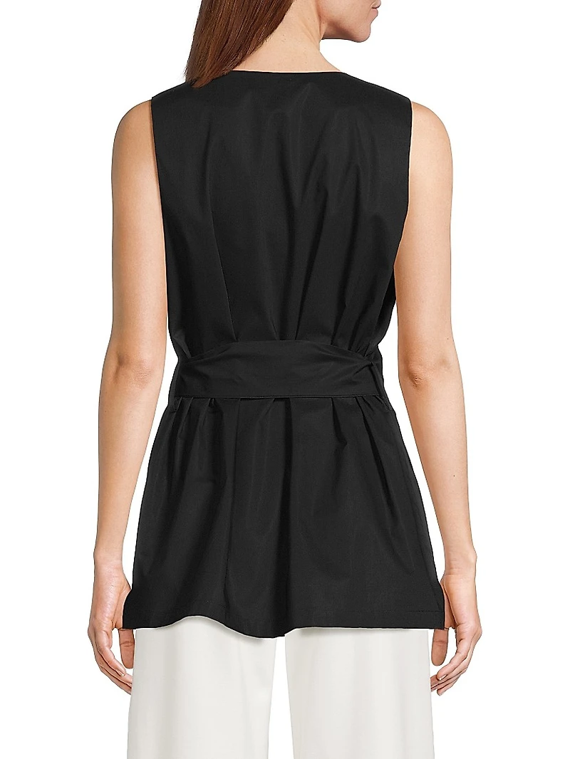 Reya Belted Sleeveless Top