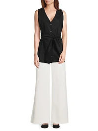 Reya Belted Sleeveless Top