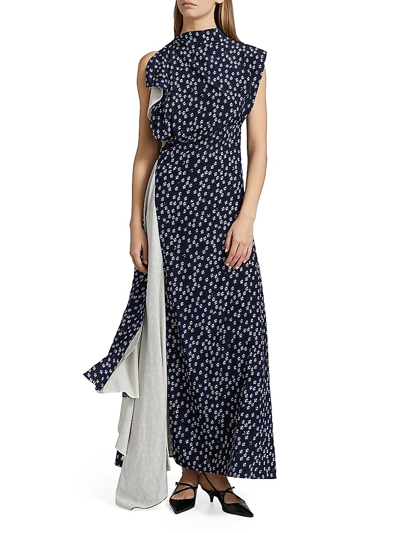 Devyn Printed Silk Maxi Dress