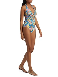Pauline Twist Halterneck One-Piece Swimsuit