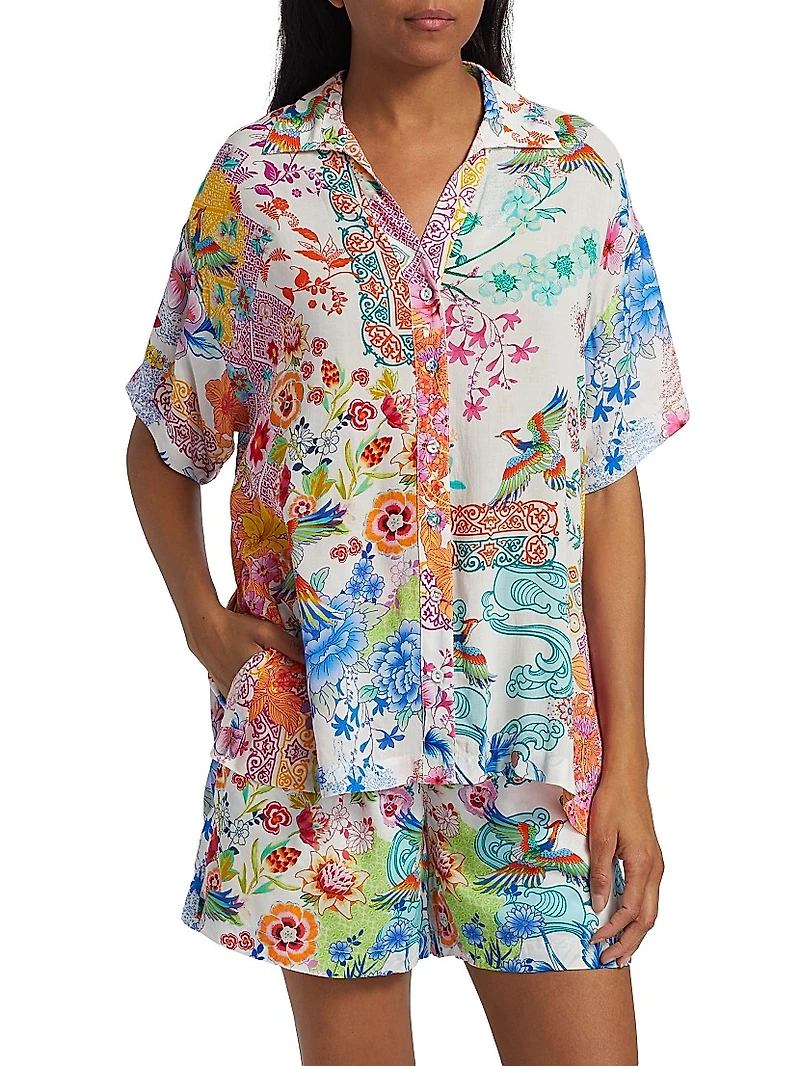 Paula Floral Camp Shirt