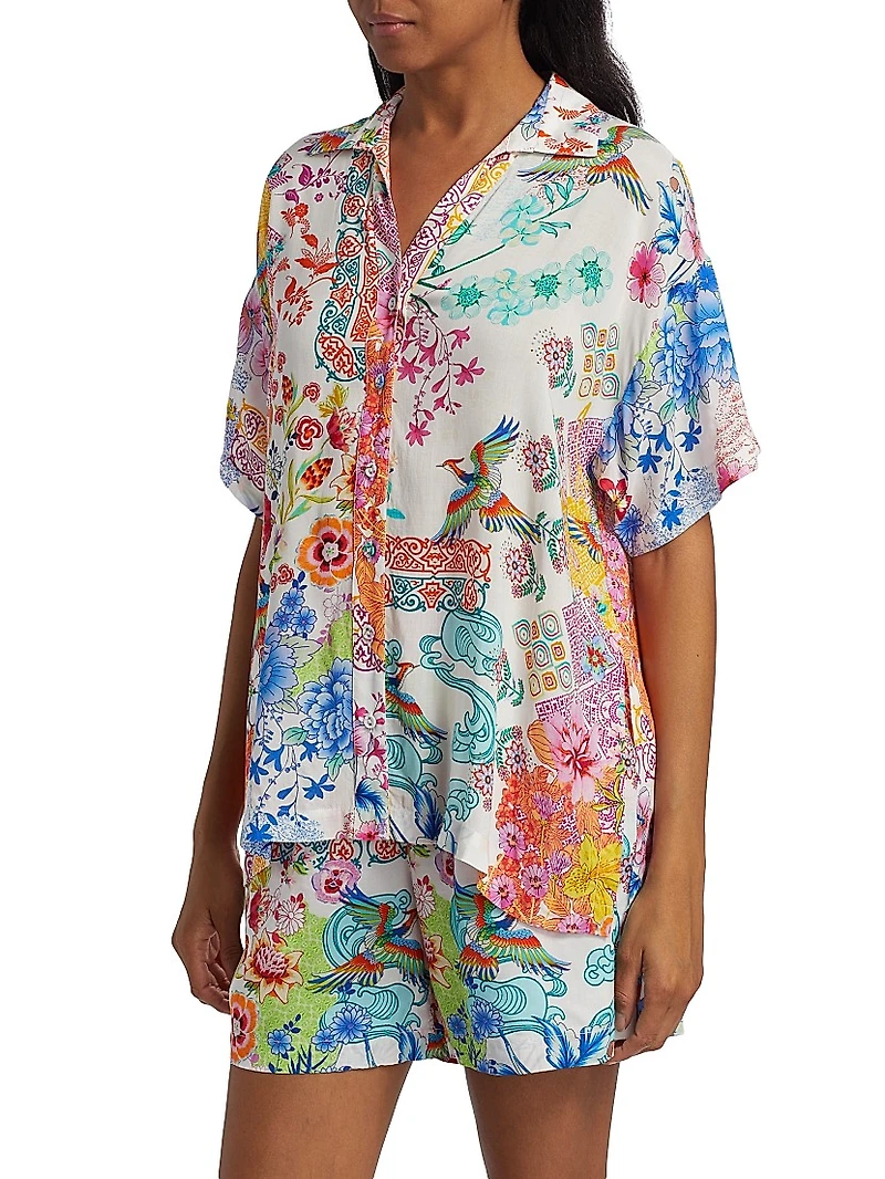 Paula Floral Camp Shirt
