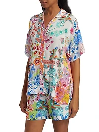 Paula Floral Camp Shirt