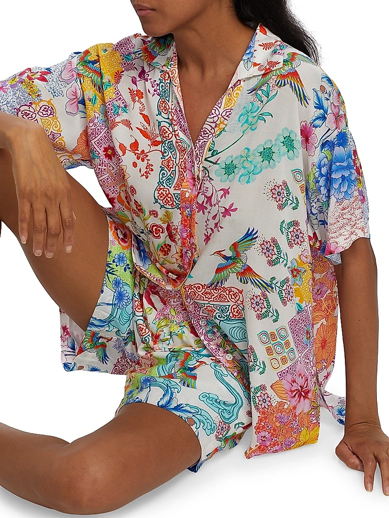 Paula Floral Camp Shirt