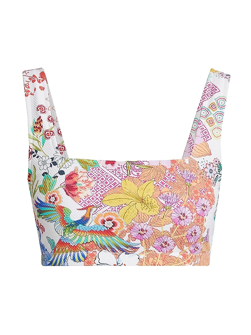 Paula Reverse Piqué Square Neck Bikini Top