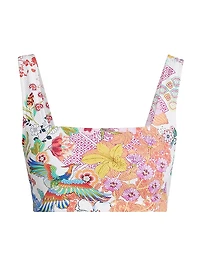 Paula Reverse Piqué Square Neck Bikini Top