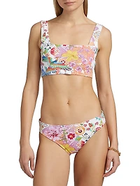 Paula Reverse Piqué Square Neck Bikini Top