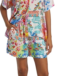 Paula Floral Elasticized Shorts