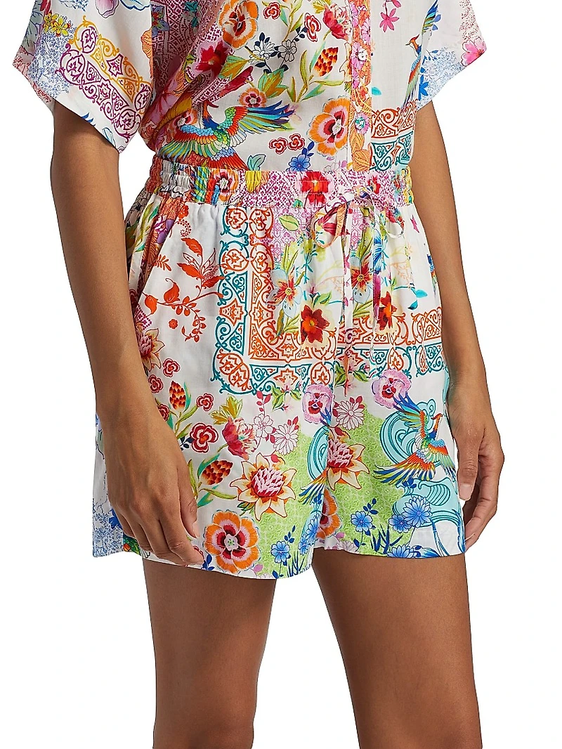 Paula Floral Elasticized Shorts