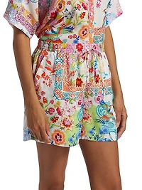 Paula Floral Elasticized Shorts