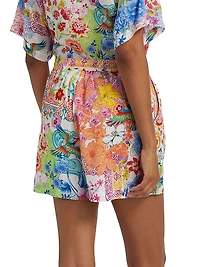 Paula Floral Elasticized Shorts