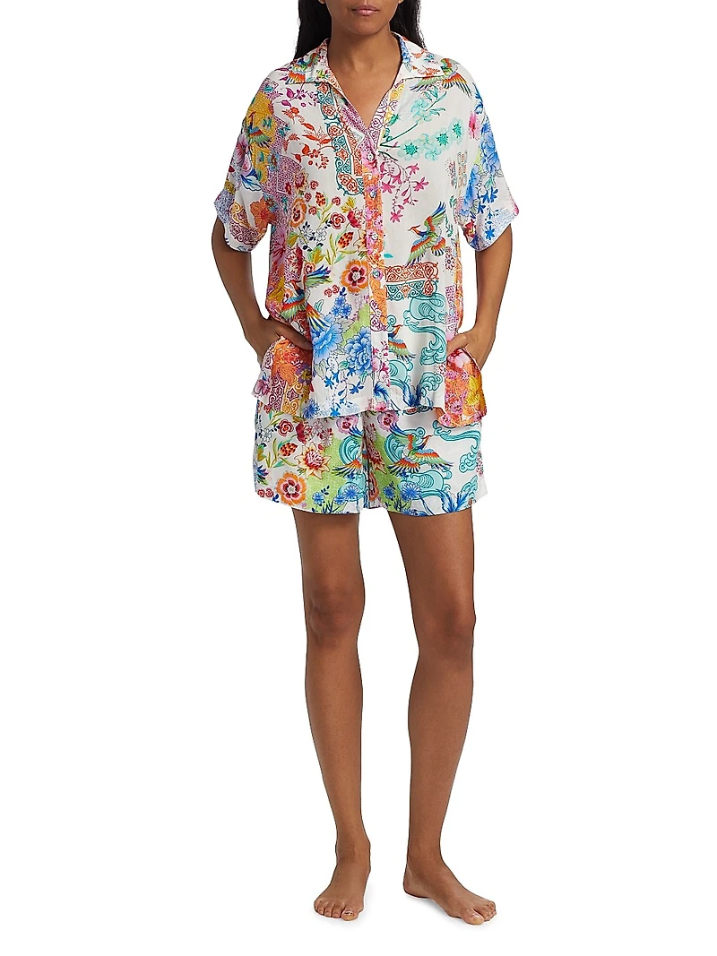 Paula Floral Elasticized Shorts