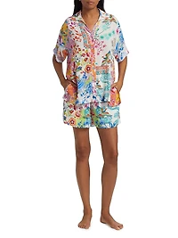 Paula Floral Elasticized Shorts