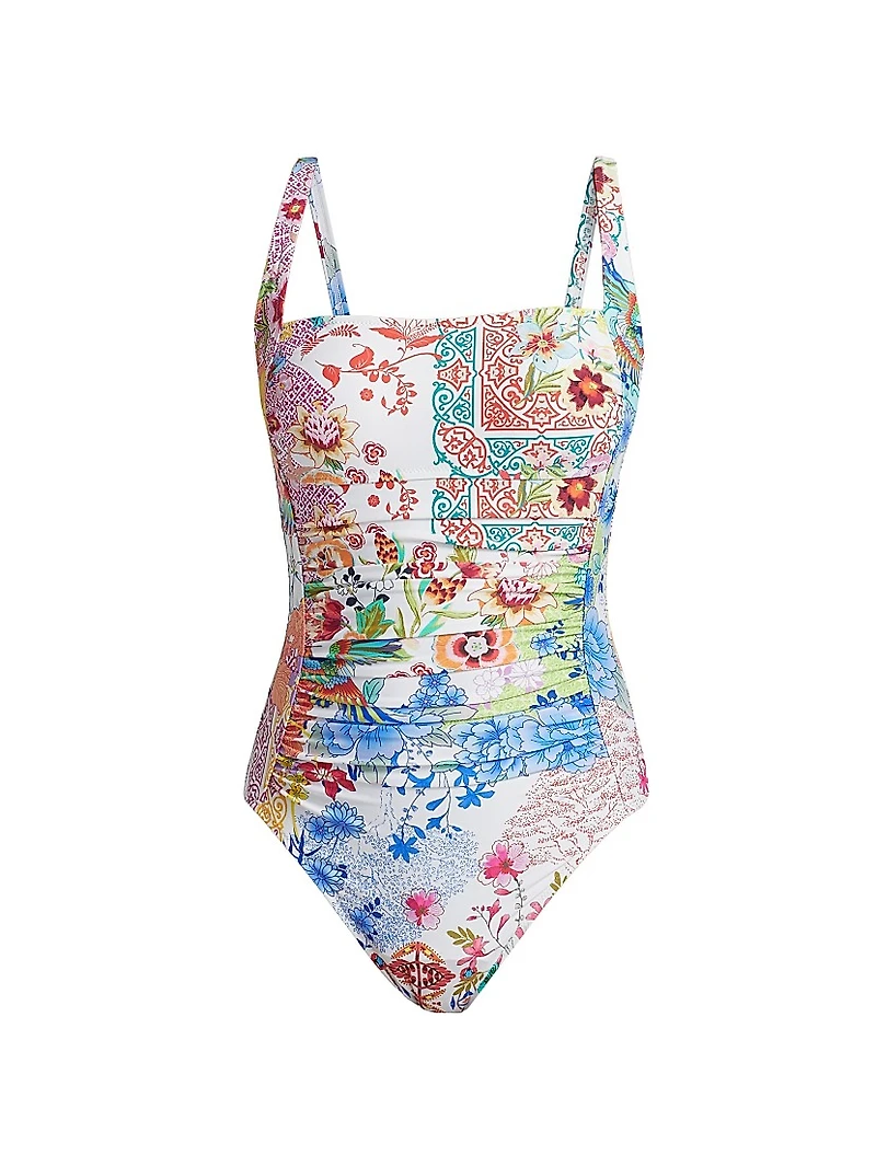 Paula Floral Ruched One-Piece Swimsuit