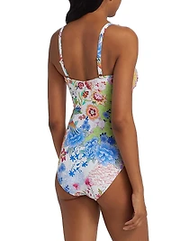 Paula Floral Ruched One-Piece Swimsuit