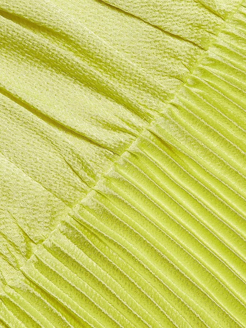 Perle Pleated Satin Gown
