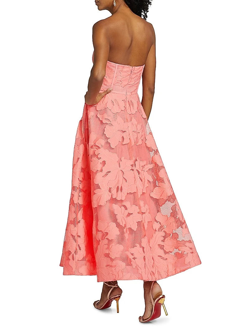 Desi Floral Lace Maxi-Dress