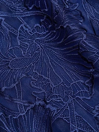 Joie Embroidered Organza Strapless A-Line Gown