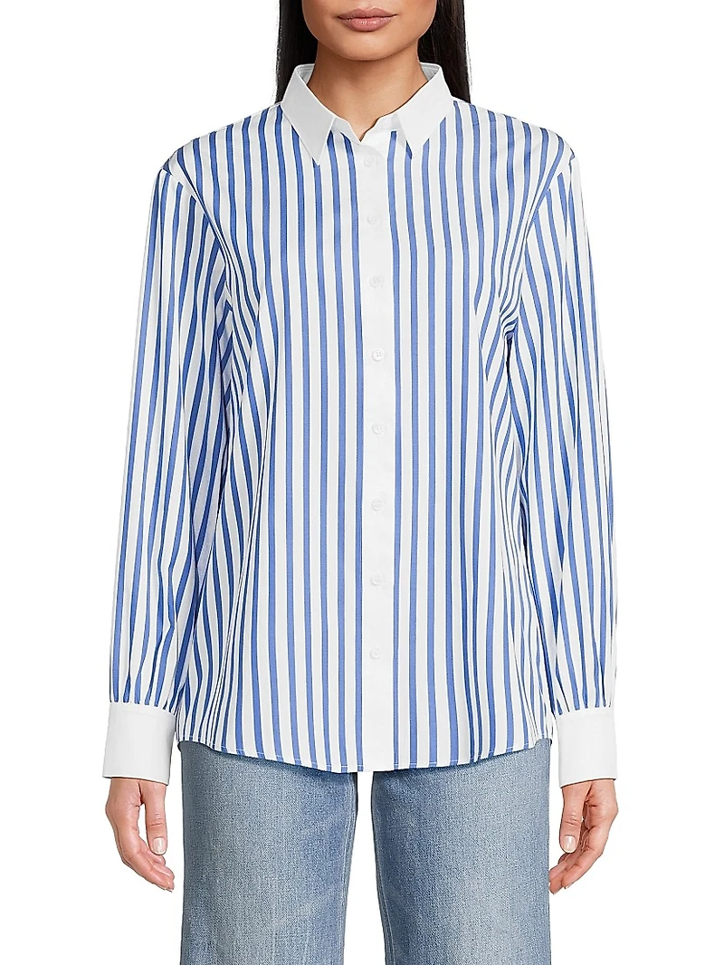 Franklin Striped Button-Front Shirt