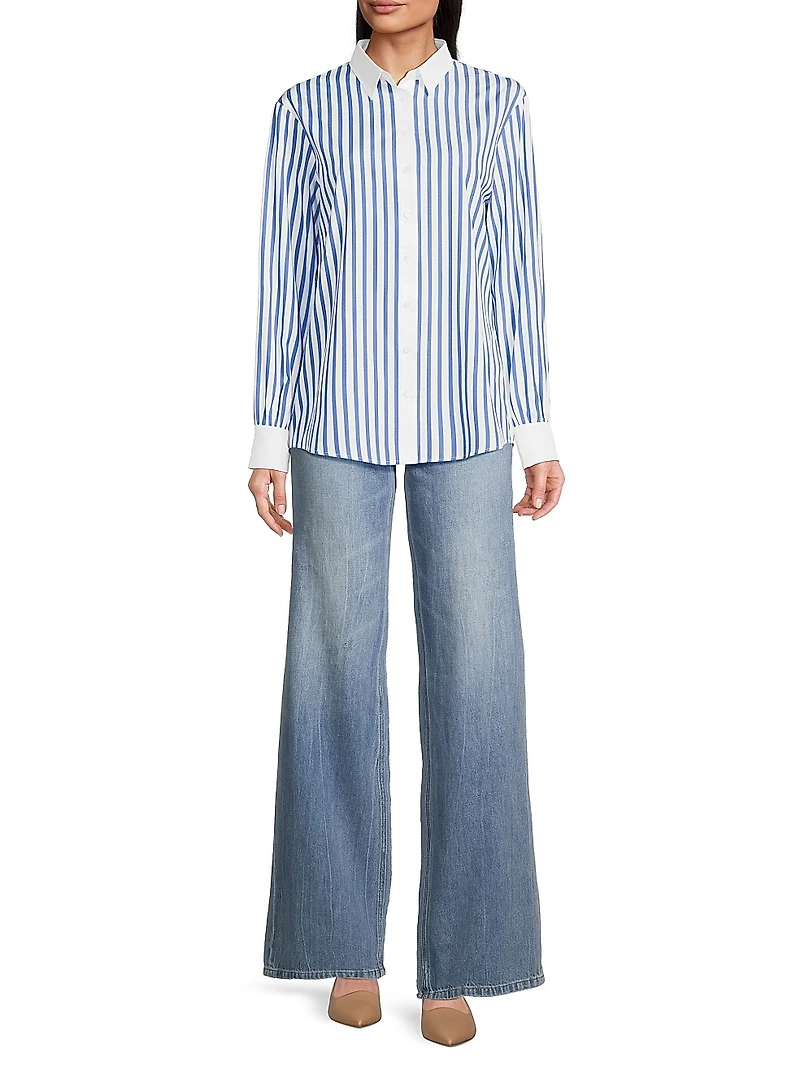 Franklin Striped Button-Front Shirt
