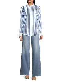Franklin Striped Button-Front Shirt