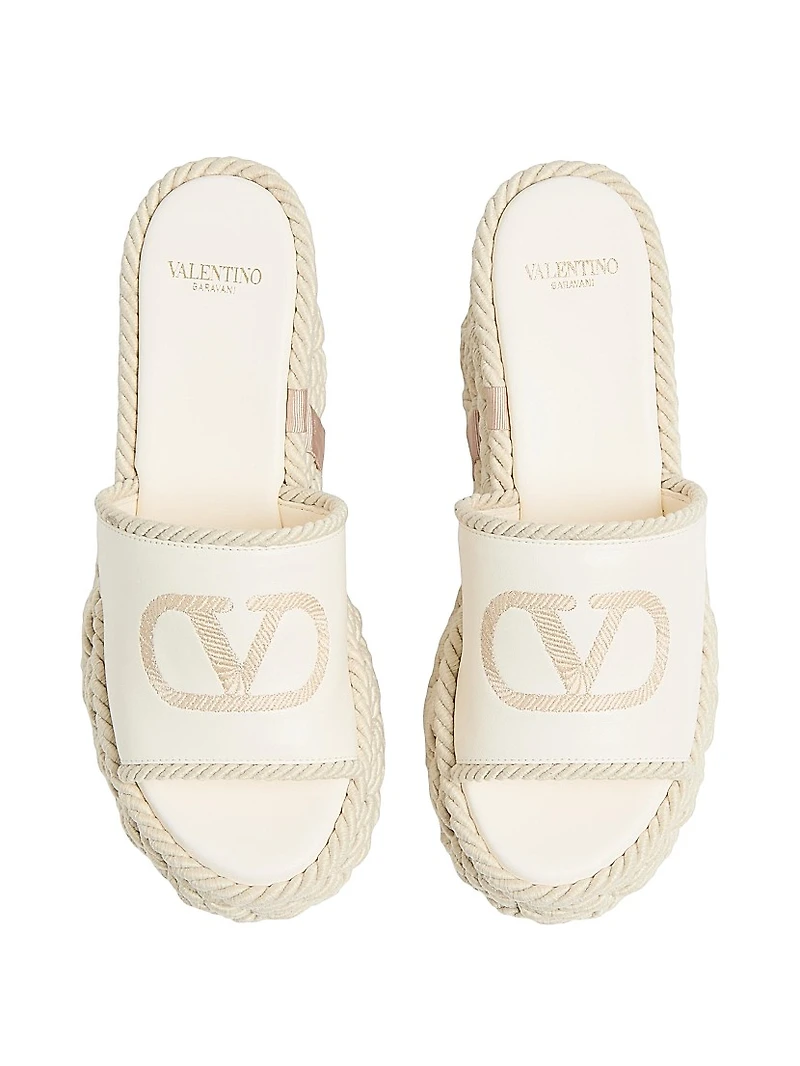 VLogo Torchon 100MM Wedge Slides Nappa