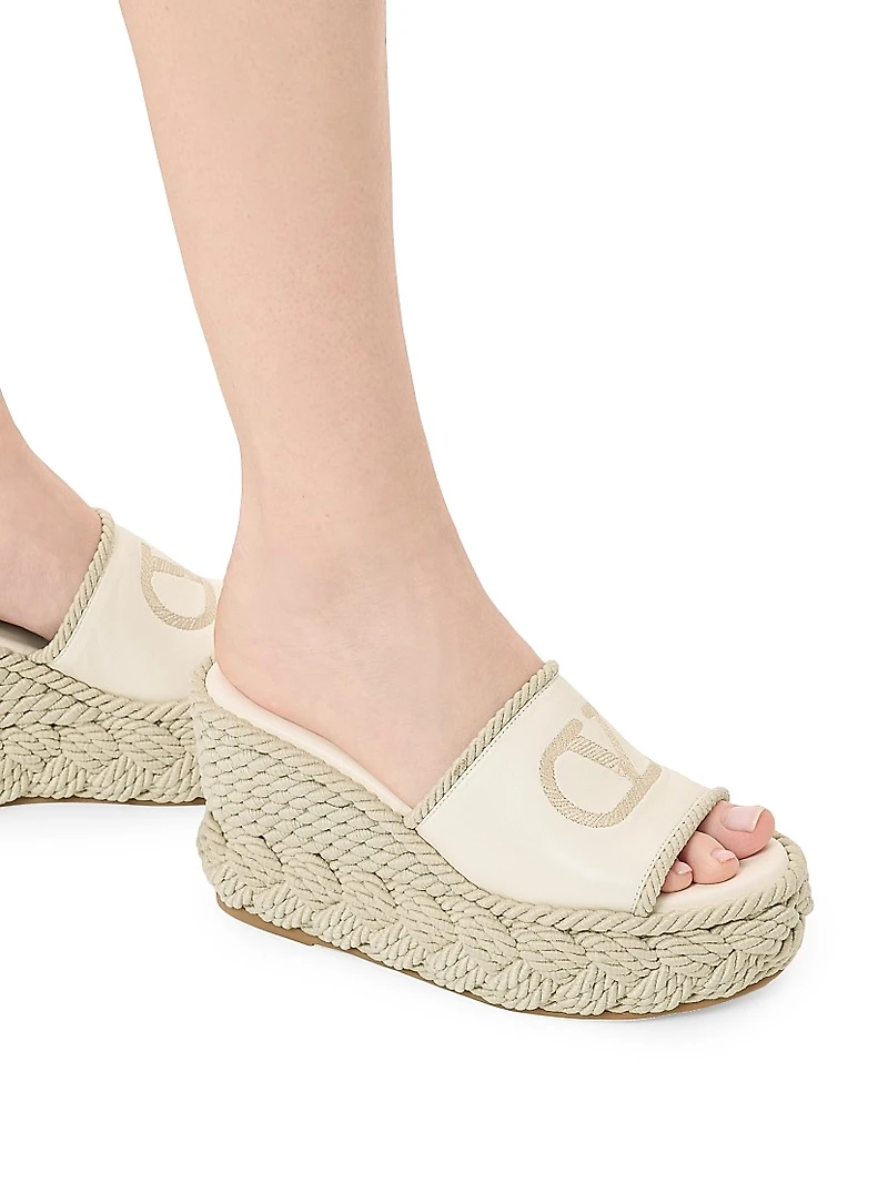 VLogo Torchon 100MM Wedge Slides Nappa