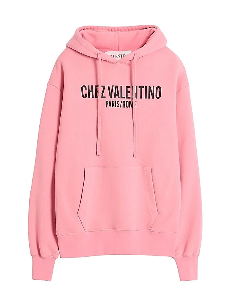 Sweatshirt in Jersey Cotton Sweatshirt with Chez Valentino Print