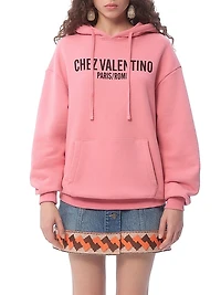 Sweatshirt in Jersey Cotton Sweatshirt with Chez Valentino Print