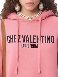 Sweatshirt in Jersey Cotton Sweatshirt with Chez Valentino Print