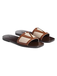 Viva Superstar Slide Sandals Canvas and Nappa