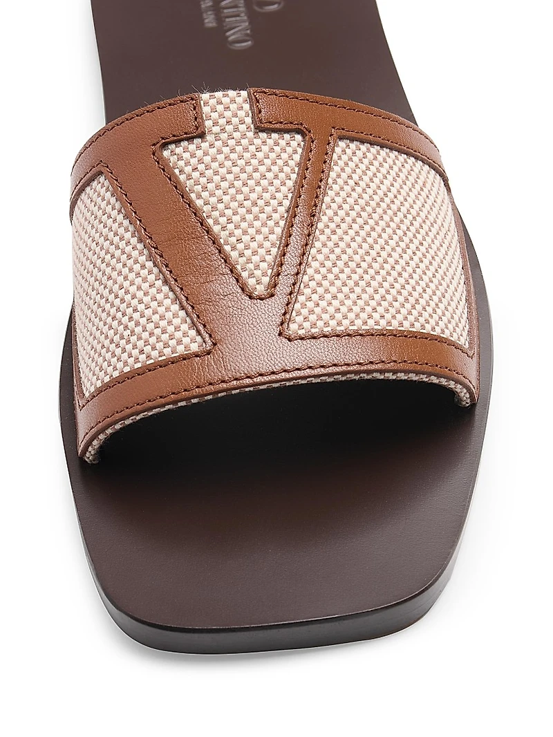 Viva Superstar Slide Sandals Canvas and Nappa