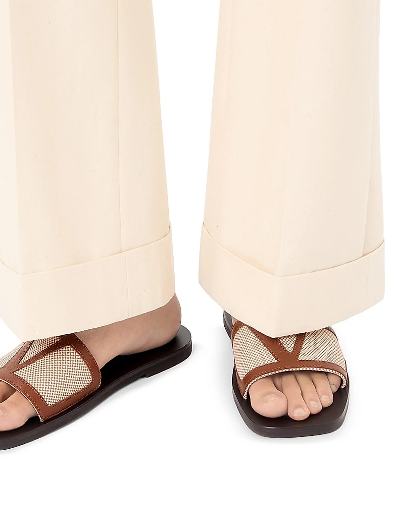 Viva Superstar Slide Sandals Canvas and Nappa