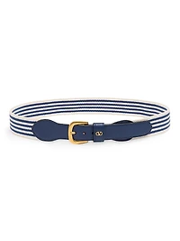 VLogo Signature Belt Ribbon and Calfskin 35MM